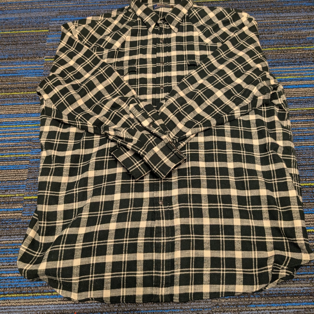 Ralph Lauren Black and Cream Checkered Shirt